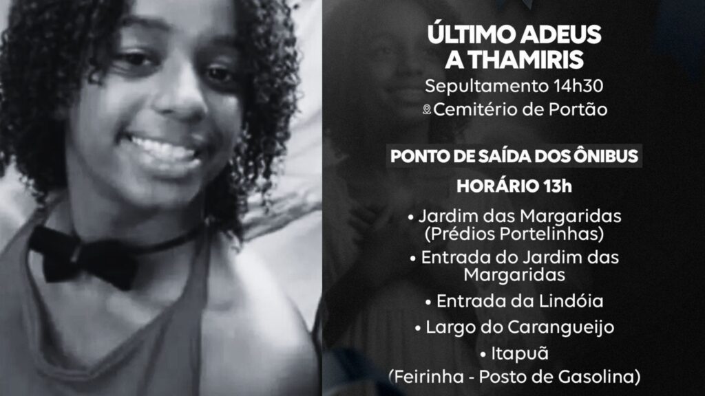 COMOÇÃO E DESPEDIDA: corpo de adolescente é enterrado neste sábado na RMS