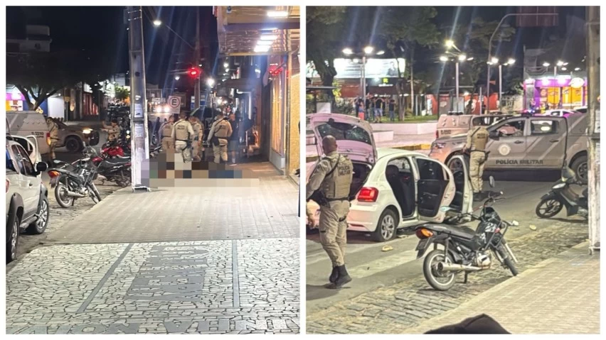 Vídeo: Tiroteio em praça de Ipiaú termina com quatro mortos e assusta moradores