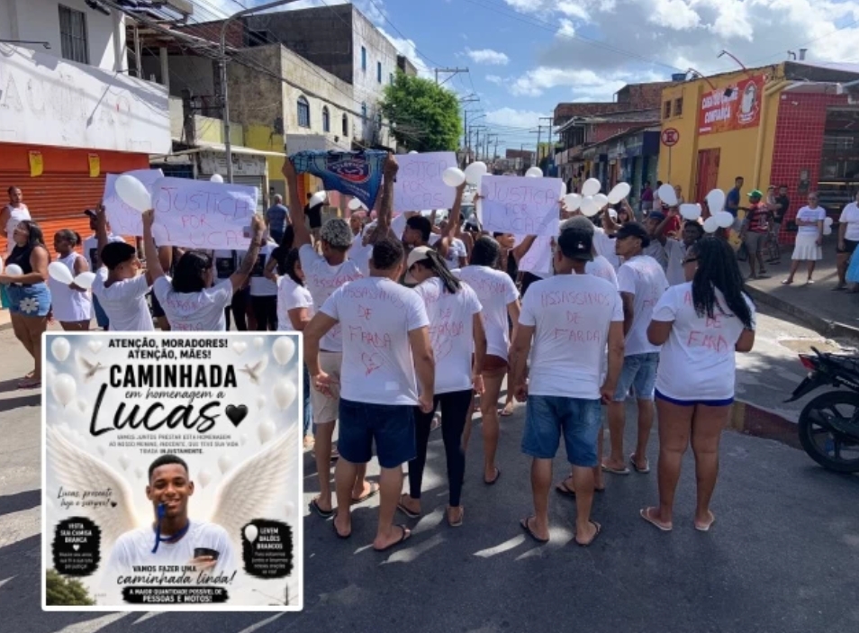 Familiares e moradores fazem protesto por jovem morto durante ação em Valéria