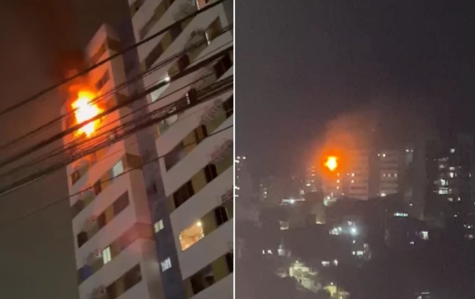 Incêndio em apartamento provoca evacuação de prédio em Salvador