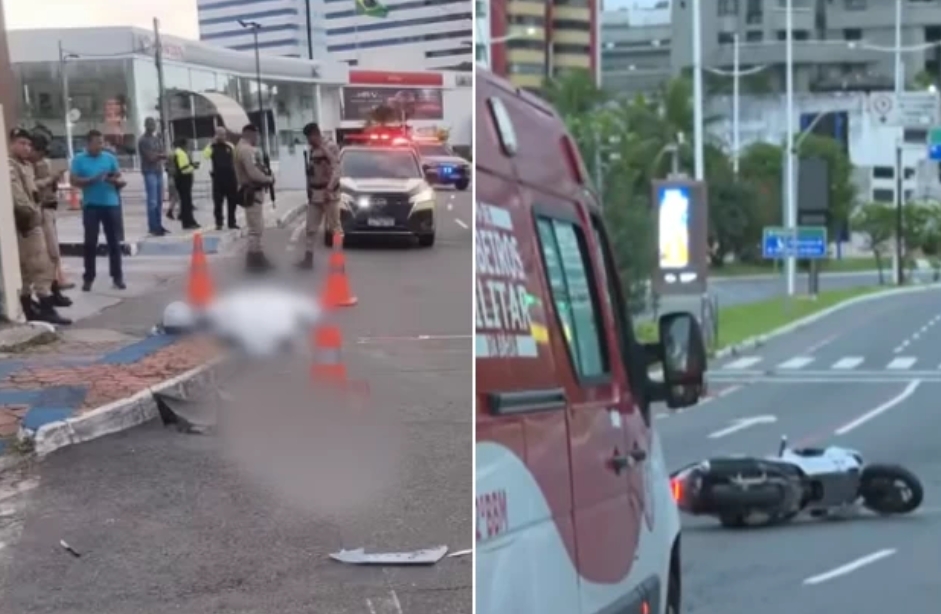 Mulher morre após perder controle da moto durante fuga de assalto na Pituba, em Salvador